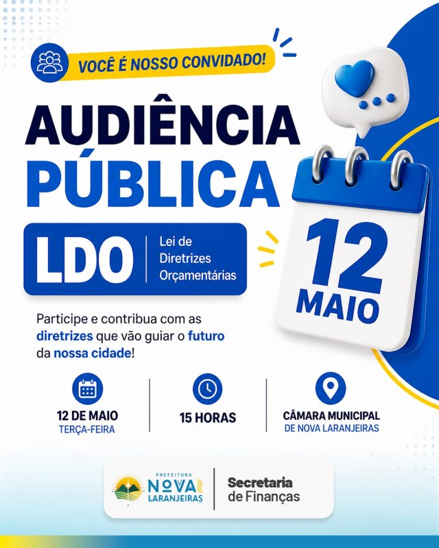 Sua participação é fundamental para o futuro de Nova Laranjeiras!